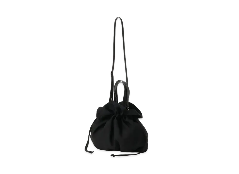 Yohji Yamamoto Y's WOOL GABARDINE PURSE BAG "Black/Off White"