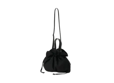 Yohji Yamamoto Y's WOOL GABARDINE PURSE BAG "Black/Off White"