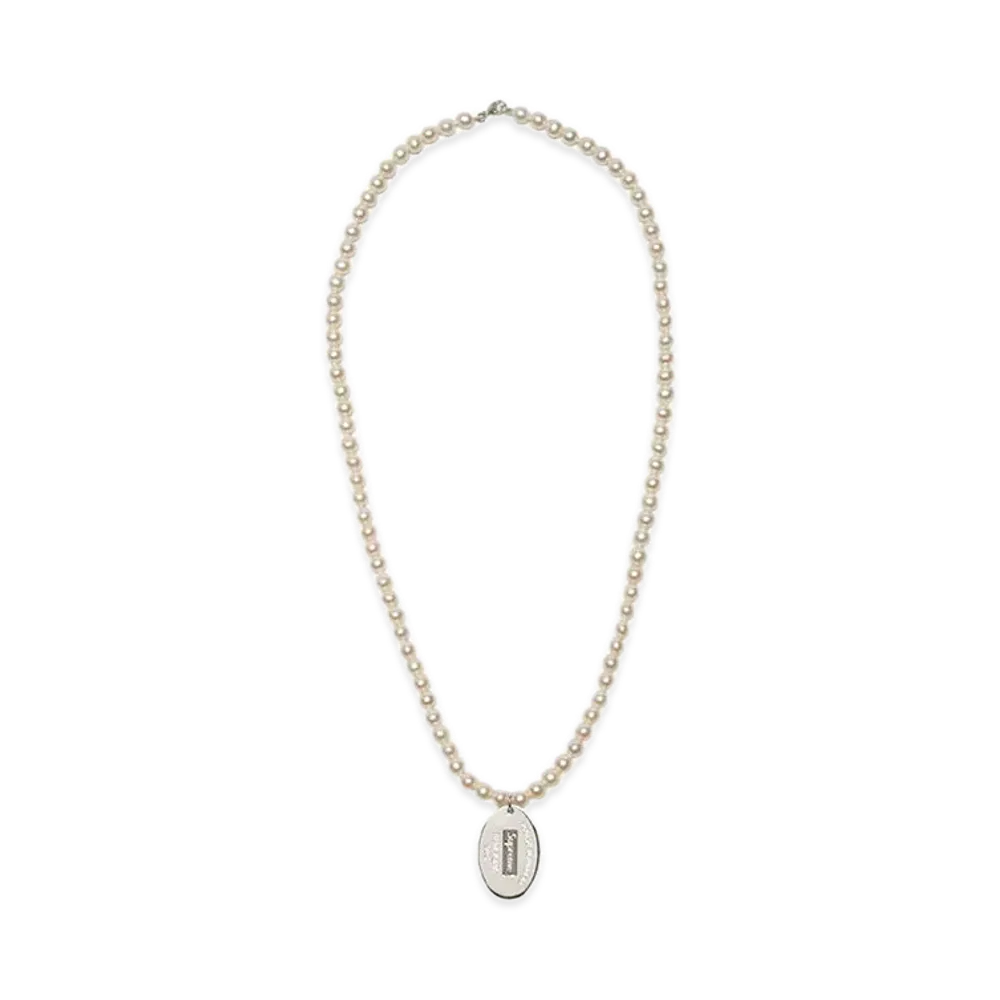 Supreme x Tiffany & Co. Return to Tiffany Oval Tag Pearl Necklace "Pearl"