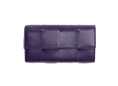 Bottega Veneta Flap Wallet "Raisin"