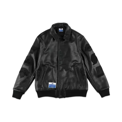 WIND AND SEA x NBA Leather Jacket "Black"