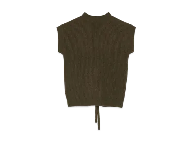 Yohji Yamamoto Y's SOFT LAMB TIE A BOW SHORT SLEEVE WEARABLE "Khaki"