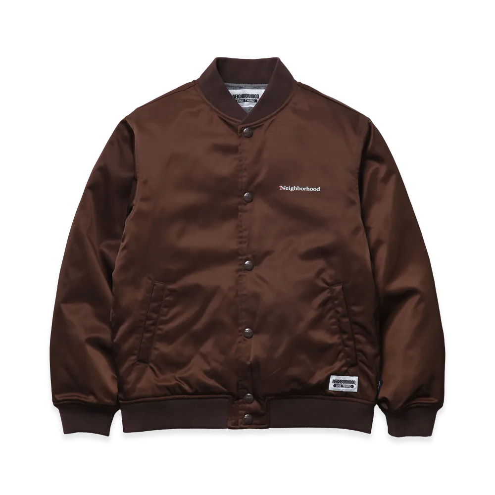 NEIGHBORHOOD One Third Kids OT . Baseball Jacket "Brown"