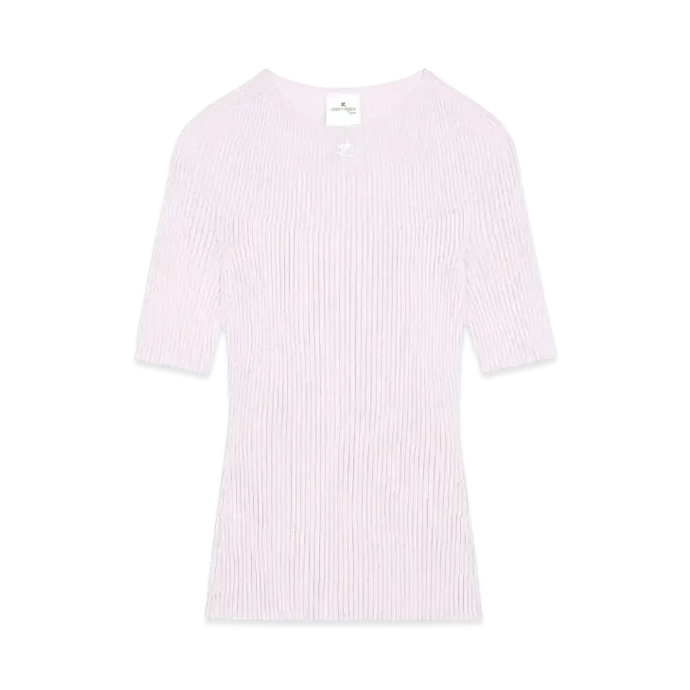 Courreges Solar Light Rib Sweater "Mist"