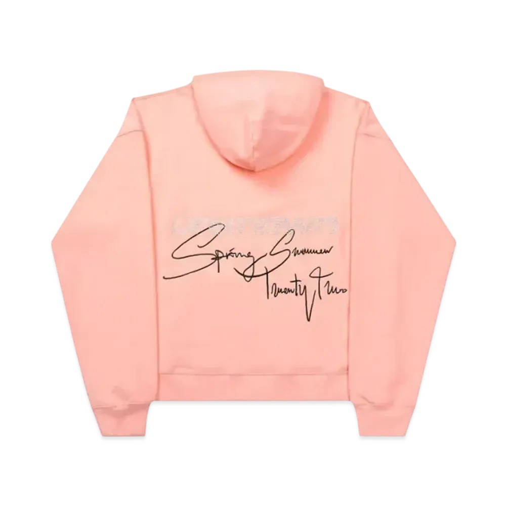 Unknown London Signature Rhinestone Hoodie "Pink"