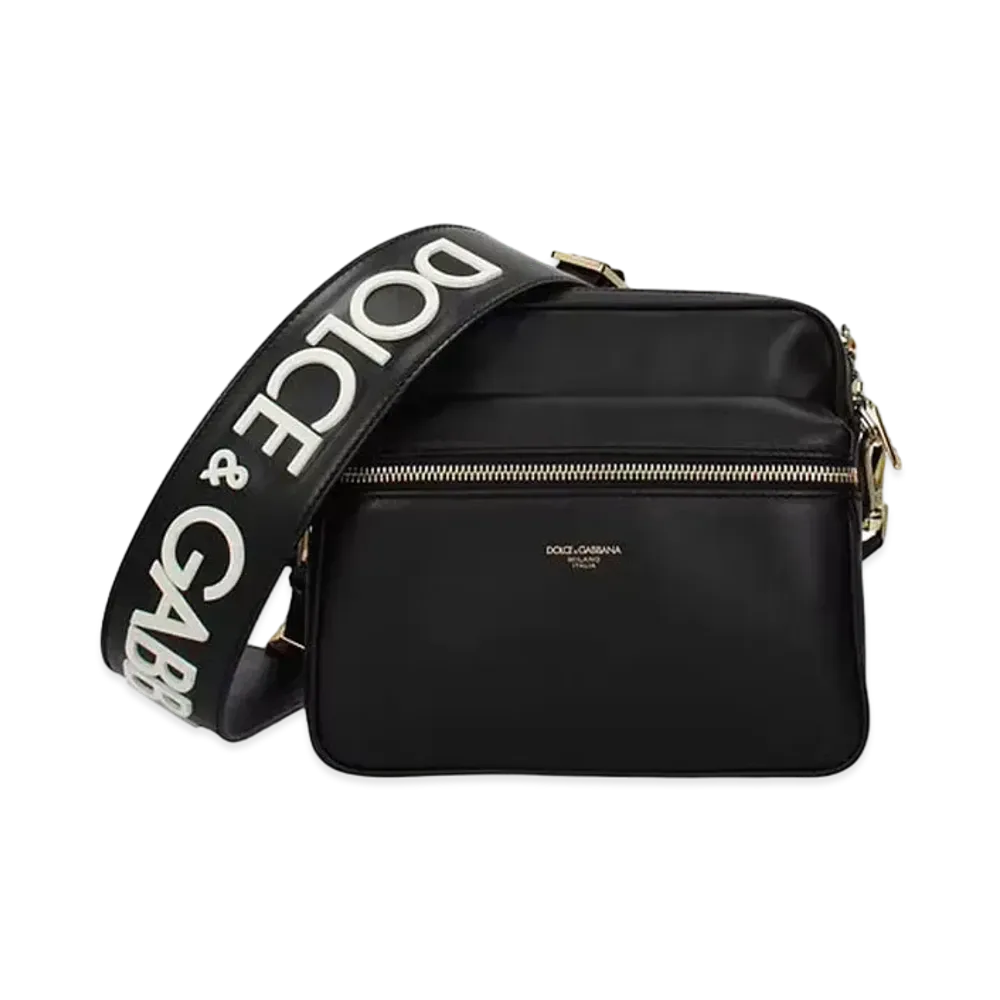 Dolce&Gabbana Messenger Bag Mediterraneo Calfskin "Black"