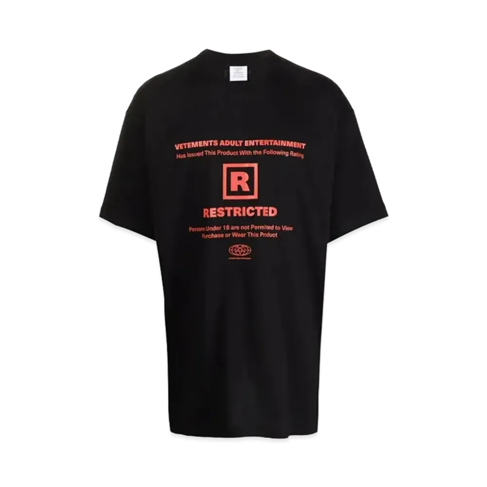 VETEMENTS Restricted Tee "Black"