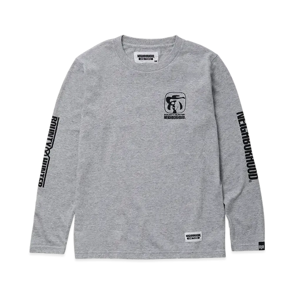 NEIGHBORHOOD x BOUNTY HUNTER Tee LS-1 "Gray"
