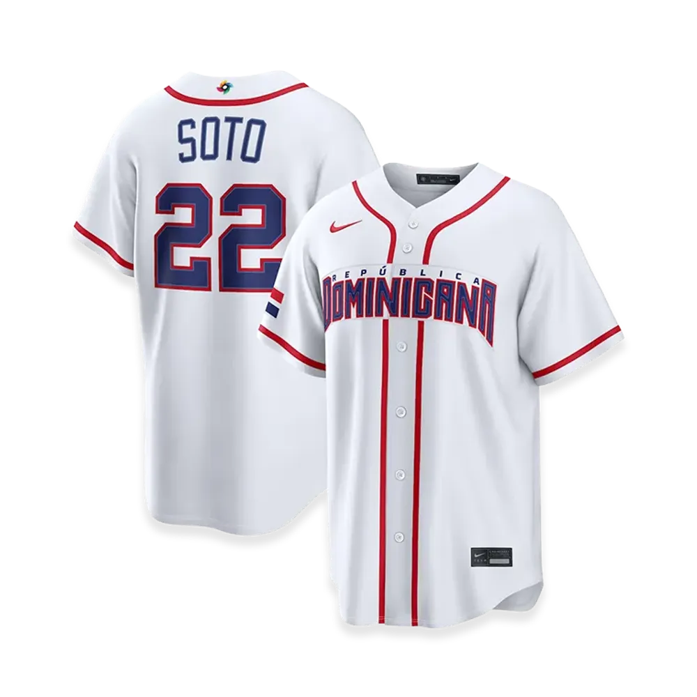 Nike 2026WBC World Baseball Classic Juan Soto Dominican Republic Baseball Home Stadium Jersey "White"