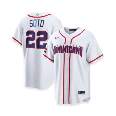 Nike 2026WBC World Baseball Classic Juan Soto Dominican Republic Baseball Home Stadium Jersey "White"