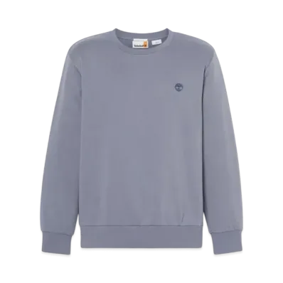 Timberland Men's Oyster River Chest Logo Brush Back Crew Neck Sweat "Medium Blue"