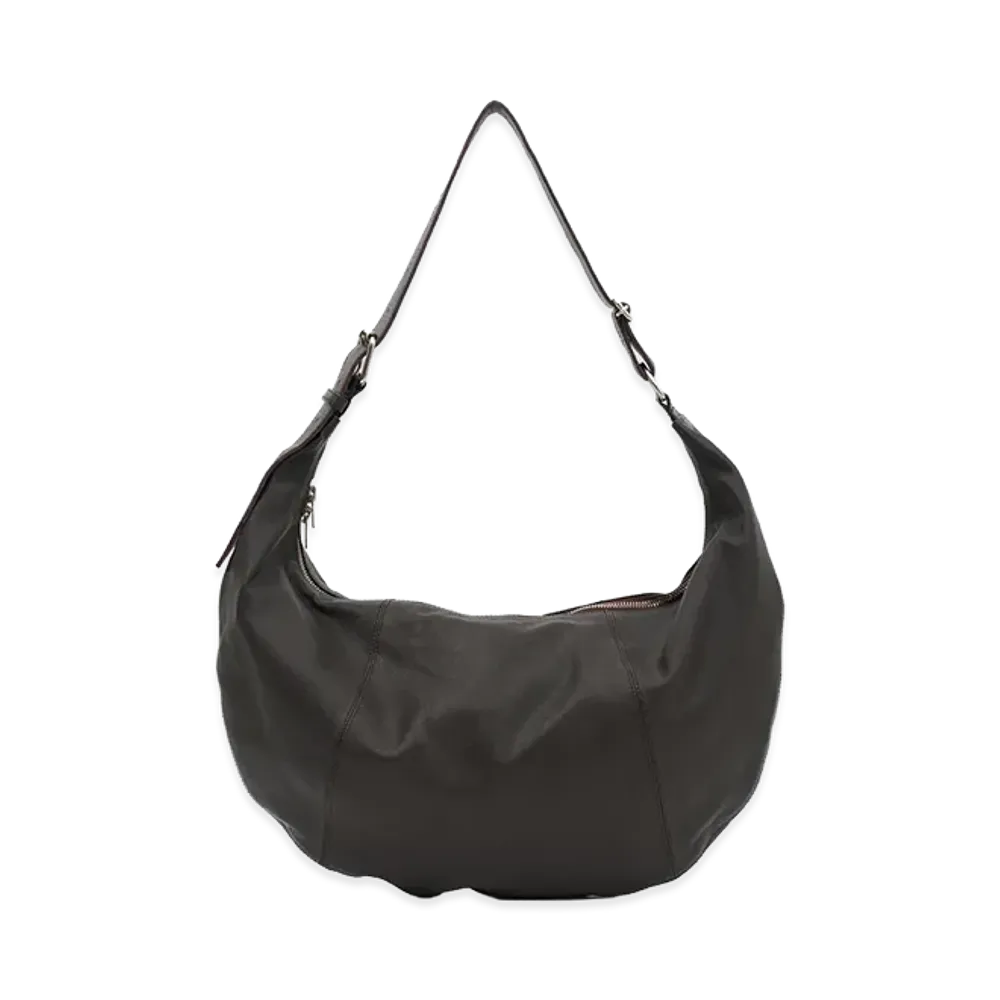 YOKE Calf Leather Shoulder Bag "Dark Brown"