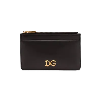Dolce&Gabbana Card Holder Midium Calfskin DG Barocco "Black"