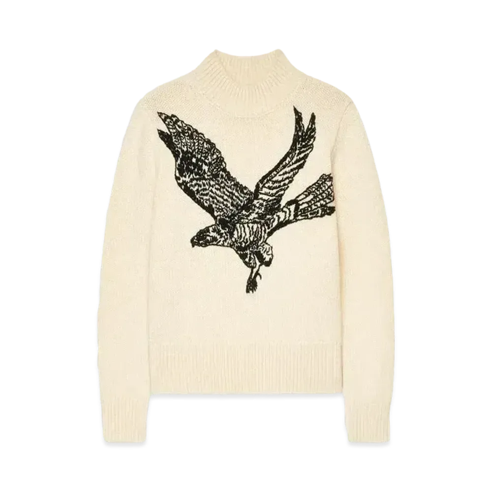DRIES VAN NOTEN Embroidered Pullover "Natural"