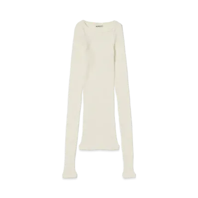 AURALEE Wool Soft Rib Crew Neck P/O "Ivory"
