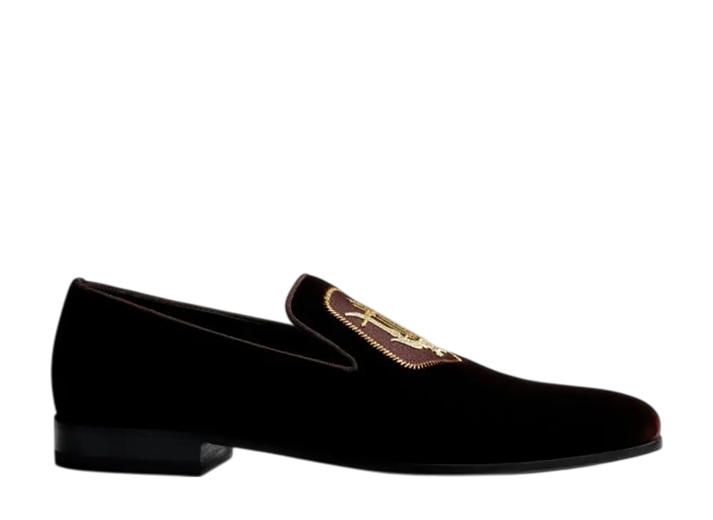 Opera De Paris x J.M.Weston Albi Loafer With Embroidery #972 "Embroidery Dark Burgundy"