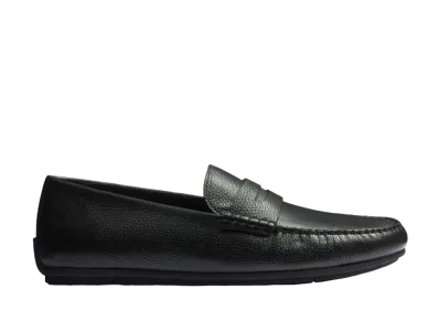 J.M.Weston Warning Car Shoe #932 Grain Leather "Black" 13B1FOF93252 Rubber Sole