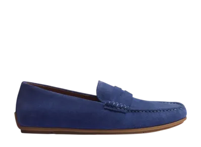 J.M.Weston Warning Car Shoe #932 "Limoges Blue Suede"