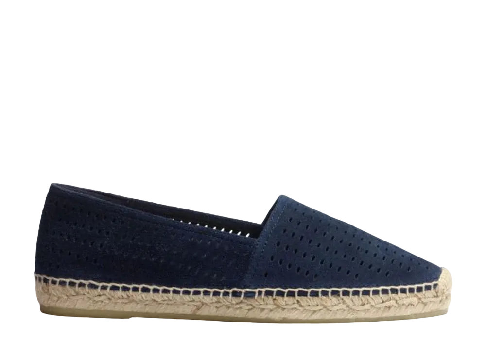 J.M.Weston Espadrille Wait and Sea #933 Suede "Navy" 13G7GDA93358 Rubber Sole