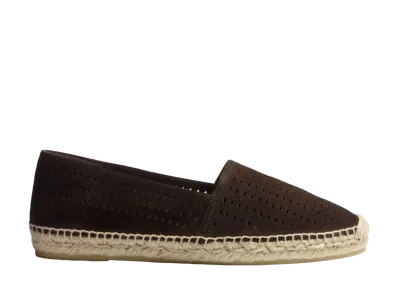 J.M.Weston Espadrille Wait and Sea #933 Suede "Brown" 13G7GDB93358 Rubber Sole