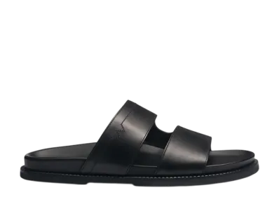 J.M.Weston Double V Anatomical Mule #956 "Black Soft Calf"