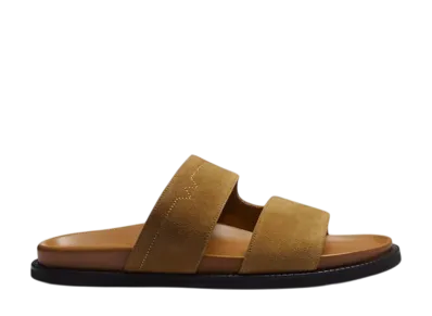 J.M.Weston Double V Anatomical Mule #956 "Sand Suede"