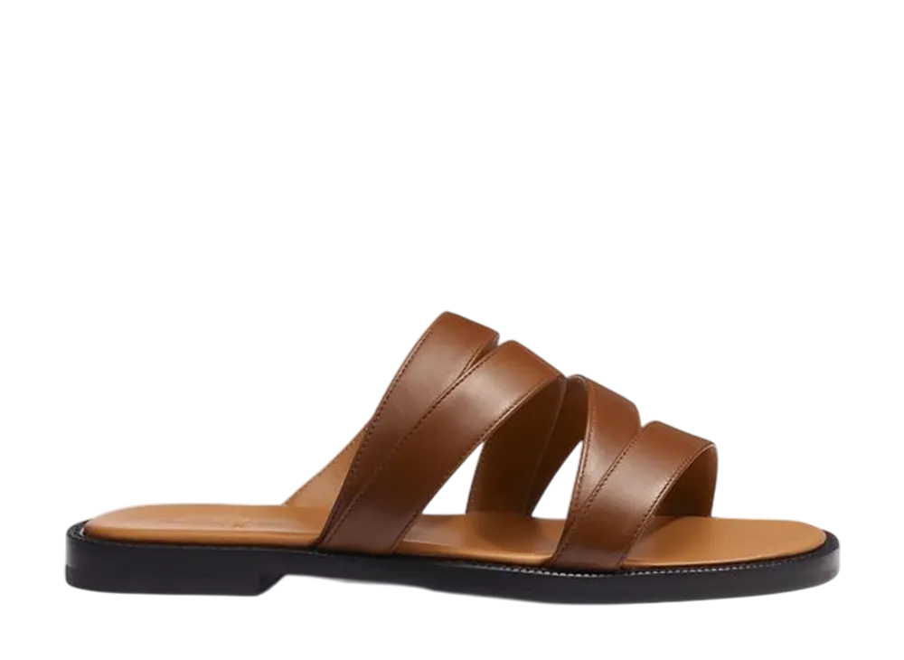 J.M.Weston Double V Mule #958 "Tan Soft Calf"