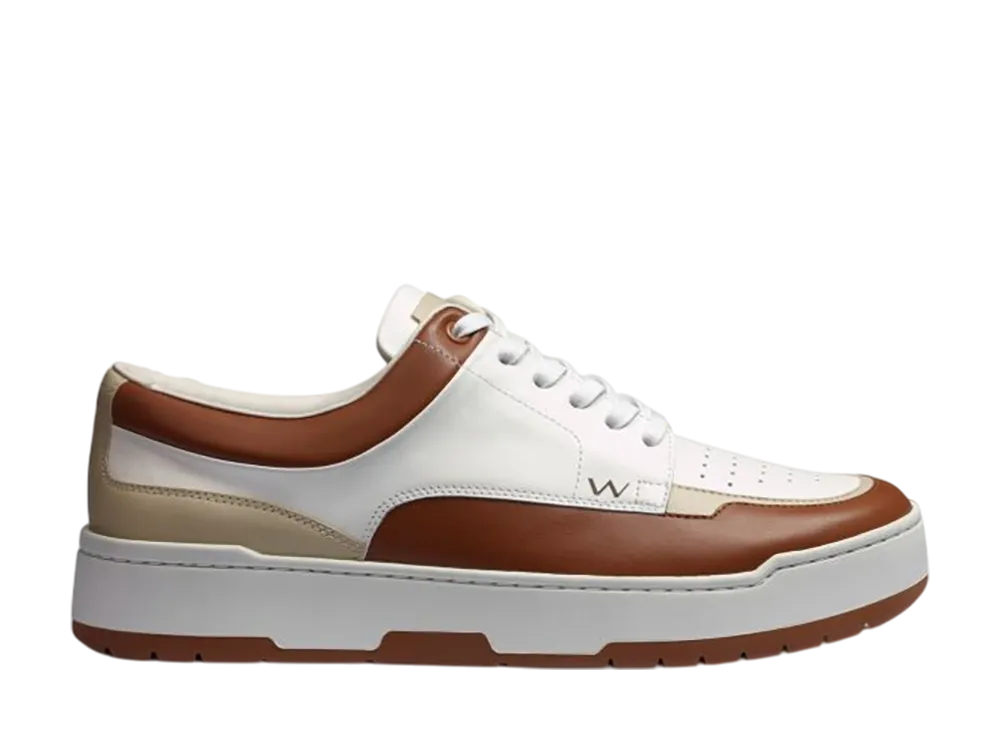 J.M.Weston On Top Sneaker #944 "White & Beige & Tan Brown Sport Calf"