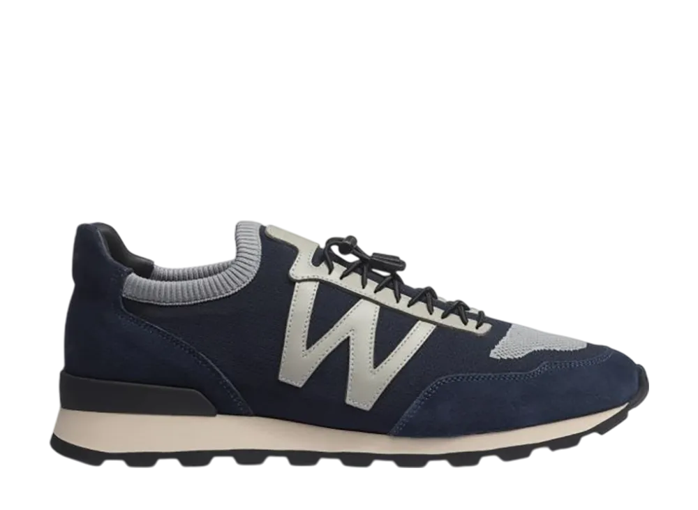 J.M.Weston On My Way Knit Sneaker #945 "Navy"