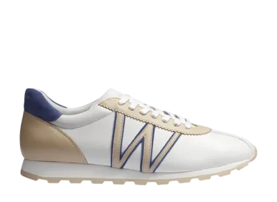 J.M.Weston On My Way Sneaker #626 "White/Beige/Limoges Blue"