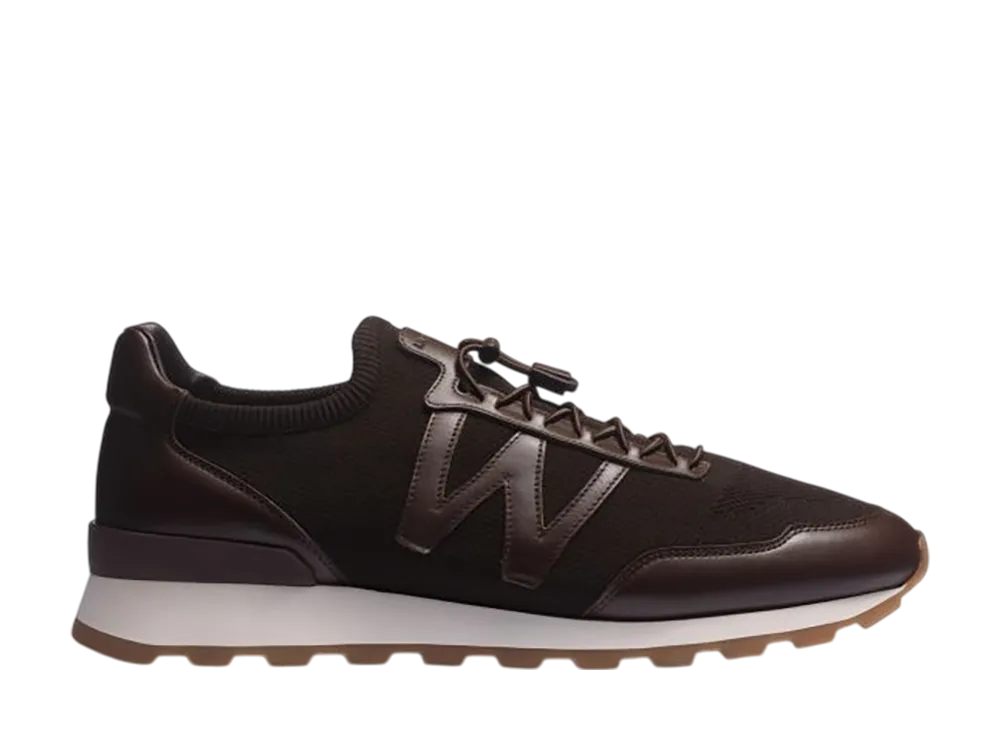 J.M.Weston On My Way Knit Sneaker #945 "Dark Brown"
