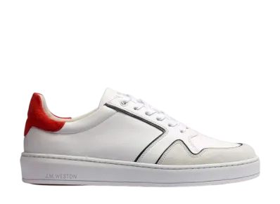 J.M.Weston On Time Oxford #948 "White Calf/White & Clay Orange Suede Detail"