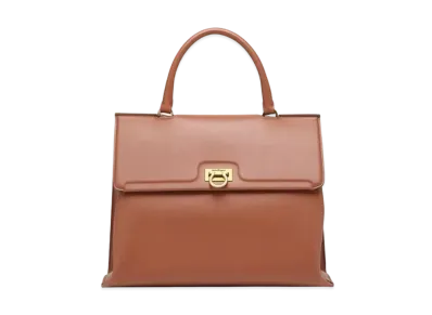 Salvatore Ferragamo Trifolio Top Handle (M) "Tan"