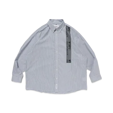 WTAPS BD 01 / LS / CTPL. Broadcloth. Textile. Coolmax. Gps "Navy"