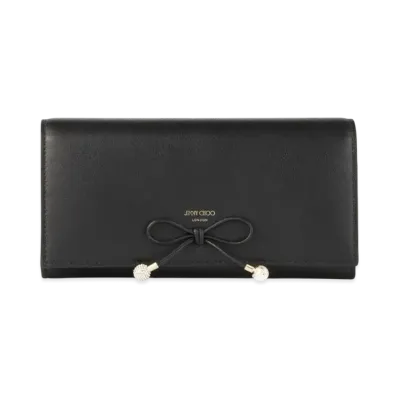 Jimmy Choo Martina Leather Wallet "Black/Macaron/Light Gold"