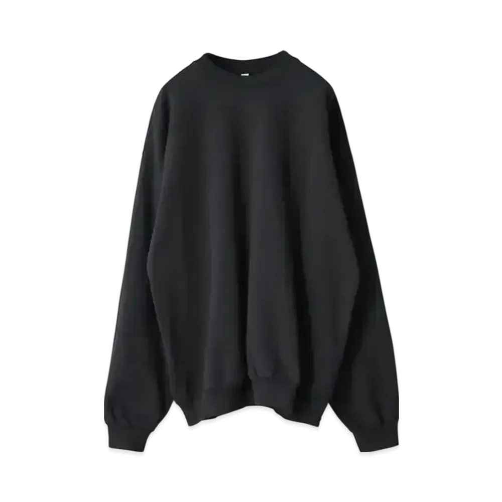 Los Angeles Apparel 14oz Garment Dye Heavy Fleece Crew Neck Pullover Sweatshirt "Off Black"