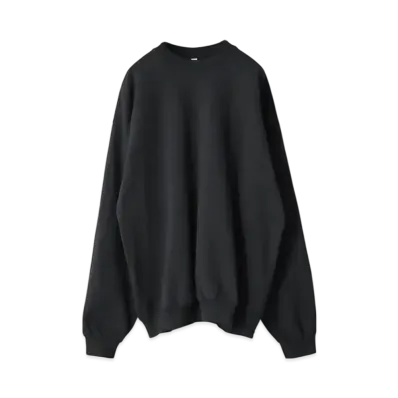 Los Angeles Apparel 14oz Garment Dye Heavy Fleece Crew Neck Pullover Sweatshirt "Off Black"