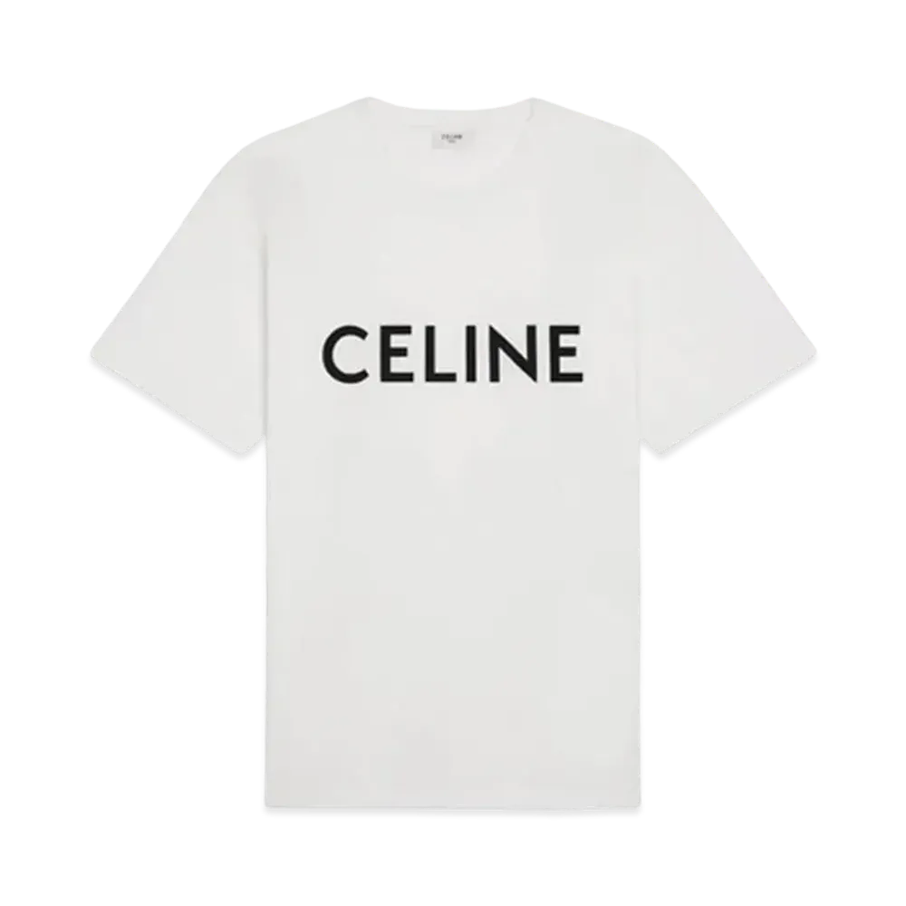 セリーヌ メンズ セリーヌ ルーズ Tシャツ / コットンジャージー "チョーク/ブラック" 2X681671Q.01CC