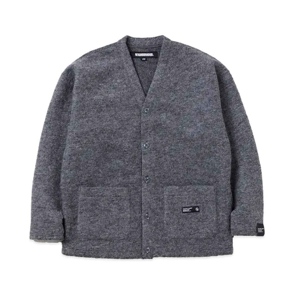 NEIGHBORHOOD Wool Jersey Cardigan "Charcoal"