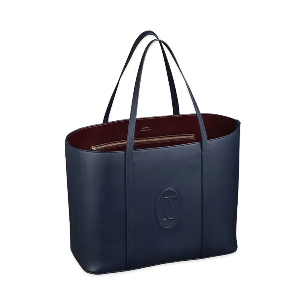 Cartier Tote Bag, Must De Cartier "Midnight Blue/Gold"