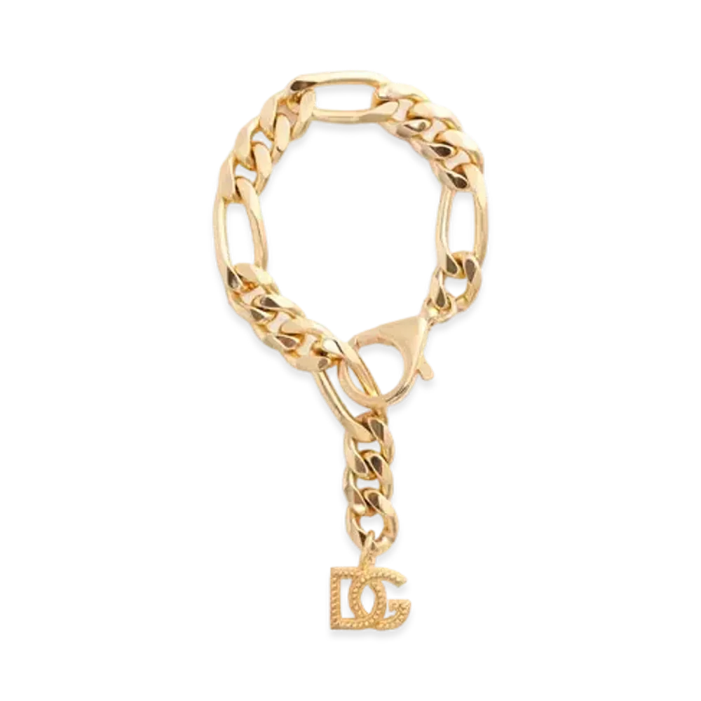 Dolce&Gabbana Chain Bracelet With DG Logo Charms "Gold"