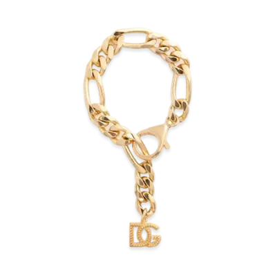 Dolce&Gabbana Chain Bracelet With DG Logo Charms "Gold"