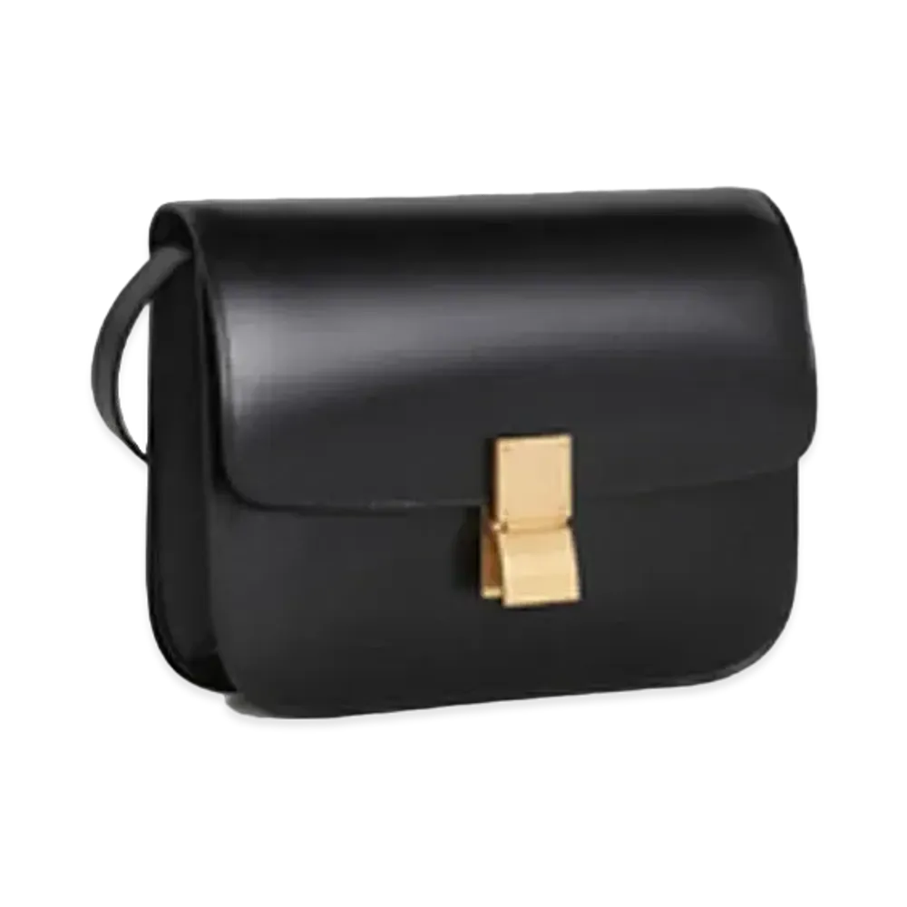 CELINE Medium Classic Bag in Box Calfskin "Black"