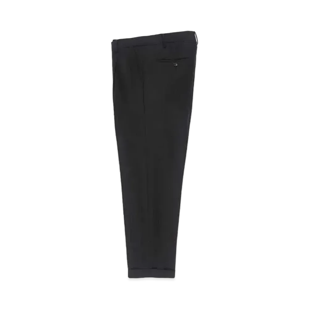 WACKO MARIA DORMEUIL / Pleated Trousers (Type-1) , Straight Trousers "Black"