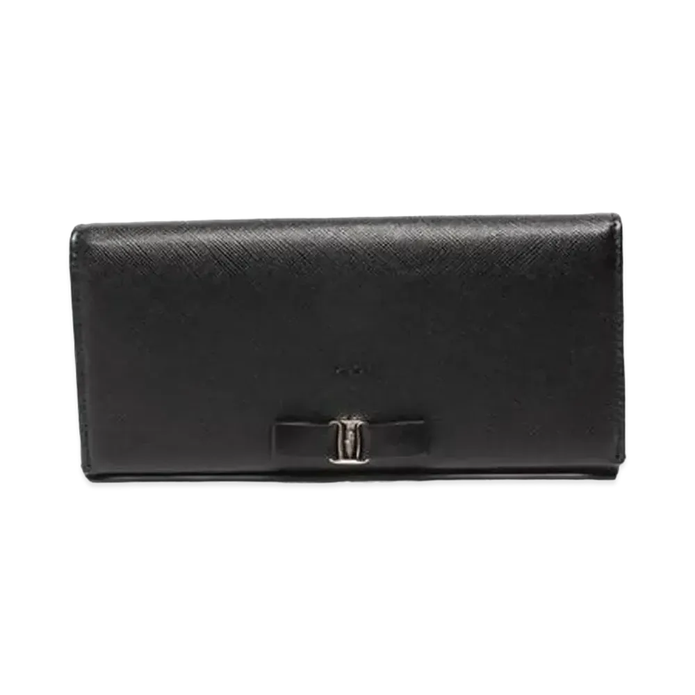 Salvatore Ferragamo Vara Ribbon Wallet "Black"