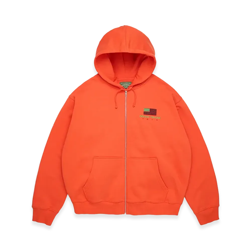 DENIM TEARS Pan African Zip Hoodie "Orange"