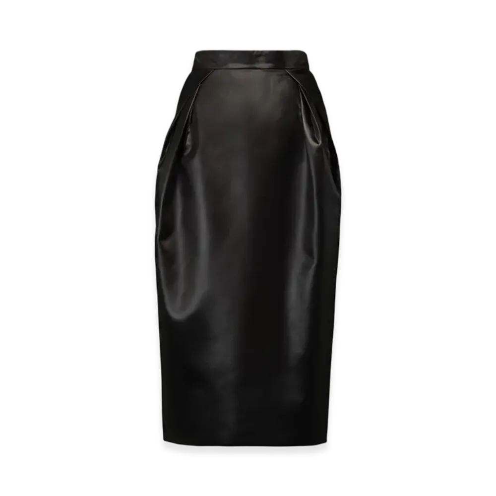 Maison Margiela Women's Cintzed Satin Skirt "Black"