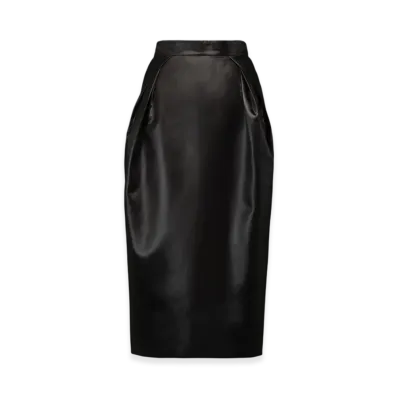 Maison Margiela Women's Cintzed Satin Skirt "Black"