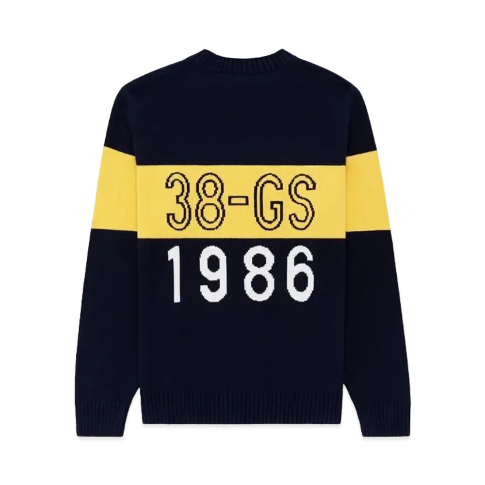 Aime Leon Dore 38-GS Offshore Knit Crewneck Sweater "Blue"