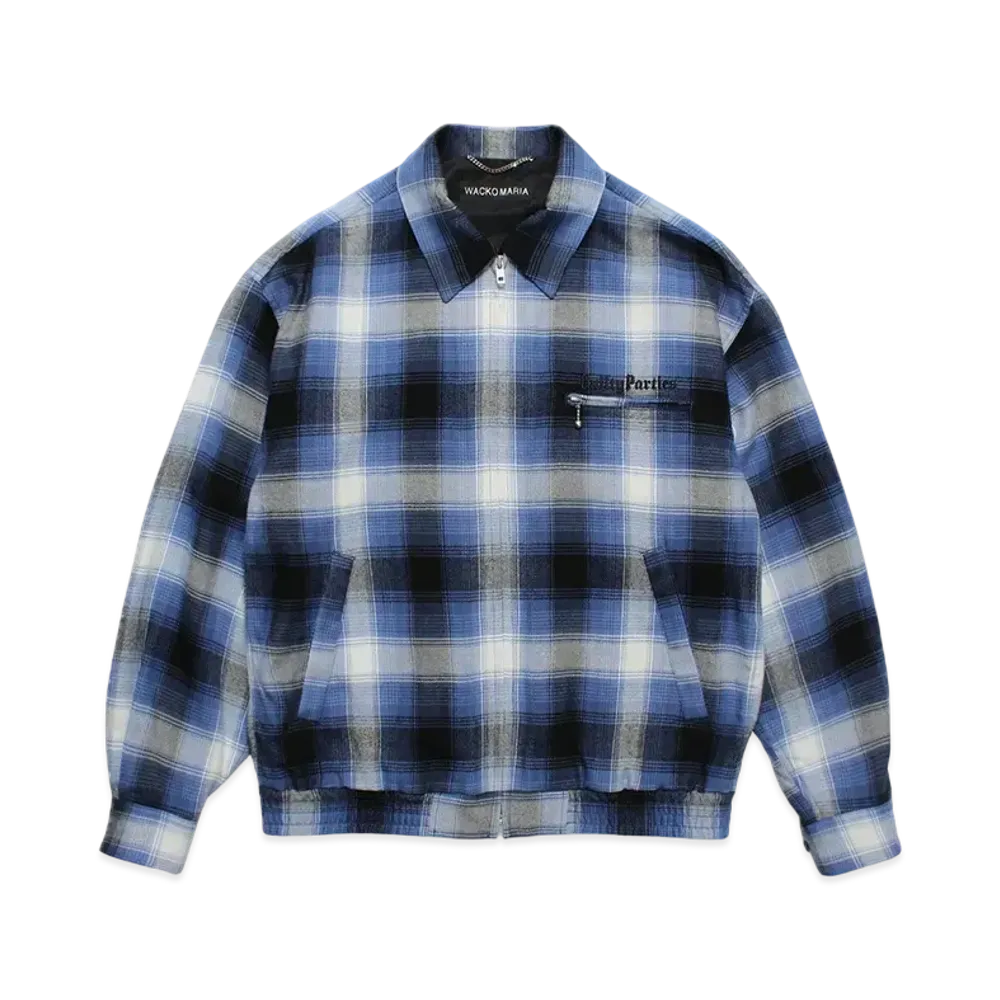 WACKO MARIA Ombre Check 50's Jacket "Blue"